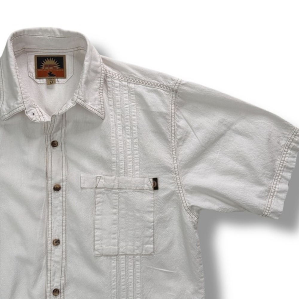 Scully The‎ Traveler Farthest Point Casuals Shirt M White Peruvian Cotton